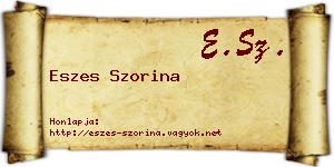 Eszes Szorina névjegykártya